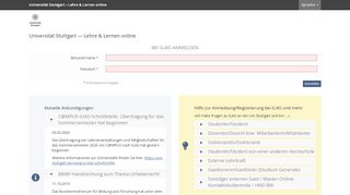
                            1. ILIAS für Lehre & Lernen – Universität Stuttgart - ILIAS-Anmeldeseite