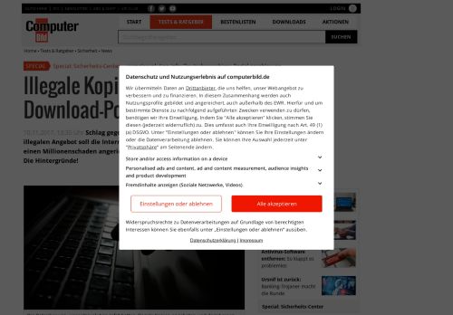 
                            9. Illegale Kopien: Behörden schalten Download-Portal ab - Computer Bild