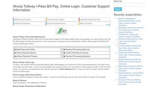
                            12. Illinois Tollway I-Pass Bill Pay, Online Login, Customer Support ...