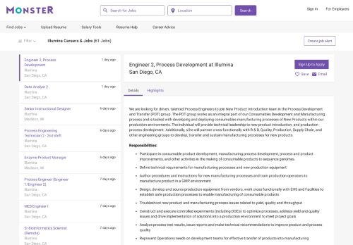 
                            11. Illumina Career Opportunities & Jobs | Monster.com