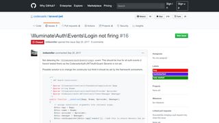 
                            13. \Illuminate\Auth\Events\Login not firing · Issue #16 · codecasts ...