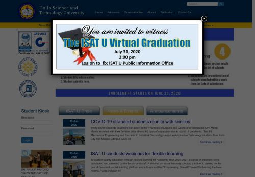 
                            3. Iloilo Science and Technology University - The Official Website of ISAT ...
