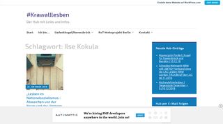 
                            12. Ilse Kokula - Krawalllesben - WordPress.com