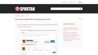 
                            1. I'm a Team Captain! How do I manage my team? – Spartan Race ...