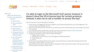 
                            9. I'm able to login to the Microsoft VLSC portal, however, it doesn't ...