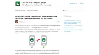 
                            10. I'm already a Lifetime Premium on my phone before the ... - Muslim Pro