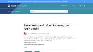 
                            11. I'm an Artist and i don't know my own login detail... - The ...