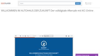 
                            11. IM AUTOHAUS DER ZUKUNFT Der volldigitale Aftersale mit KIC-Online