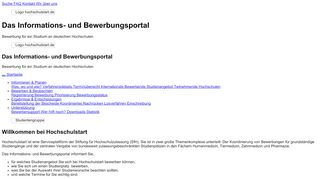 
                            4. Im Bewerbungsportal anmelden - Hochschulstart