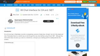 
                            12. IM Chat Interface for C# and .NET - C# Corner