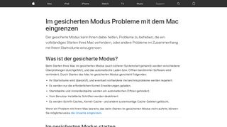 
                            5. Im gesicherten Modus Probleme mit dem Mac eingrenzen - Apple ...