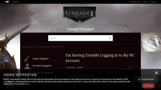 
                            3. I'm Having Trouble Logging in to My NC Account – Lineage II Support