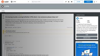 
                            9. I'm having trouble running Softether VPN client. Can someone ...