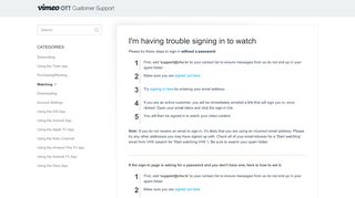 
                            5. I'm having trouble signing-in to watch! - Vimeo OTT Customer Support