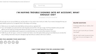 
                            10. I'm having trouble signing into my account - ASOS | Shop women's ...