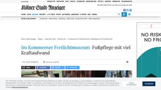 
                            9. Im Kommerner Freilichtmuseum: Fußpflege mit viel Kraftaufwand ...