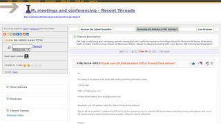 
                            6. IM, meetings and conferencing - Recent Threads