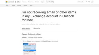 
                            4. I'm not receiving email or other items in my Exchange account in ...
