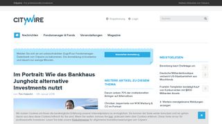 
                            13. Im Portrait: Wie das Bankhaus Jungholz alternative Investments nutzt ...
