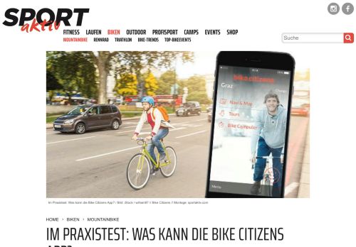 
                            2. Im Praxistest: Was kann die Bike Citizens App? | SPORTaktiv.com