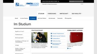 
                            10. Im Studium - RWTH AACHEN UNIVERSITY Fakultät für ...