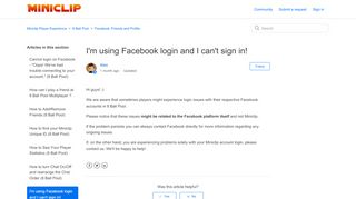 
                            11. I'm using Facebook login and I can't sign in! – Miniclip Player ...