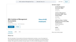 
                            7. IMA | Institute of Management Accountants | LinkedIn