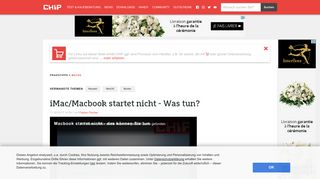 
                            12. iMac/Macbook startet nicht - Was tun? - CHIP
