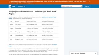 
                            3. Image Specifications for Your LinkedIn Pages and Career Pages ...