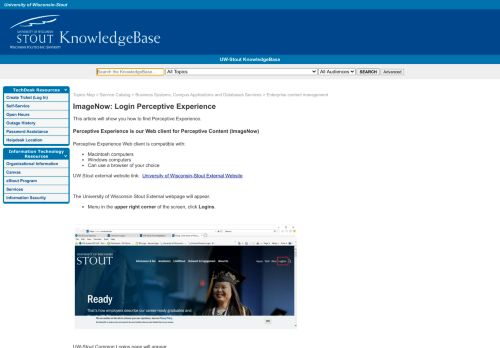 
                            10. ImageStout - WebNow (Find and Log In) - UW-Stout KnowledgeBase