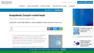 
                            10. imaginBank: Europe's coolest bank | Euromoney