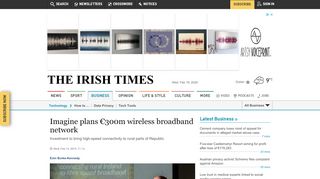 
                            9. Imagine plans €300m wireless broadband network - The Irish Times