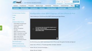 
                            8. IMAP auf iPhone & iPad | Hilfe - mail.de GmbH