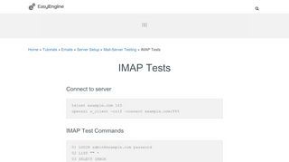 
                            5. IMAP auth & mail-retrieving tests using openssl - EasyEngine