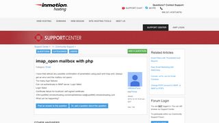 
                            11. imap_open mailbox with php | InMotion Hosting