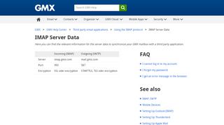 
                            1. IMAP Server Data - GMX Support - GMX Help Center