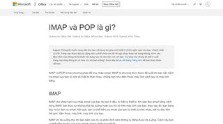 
                            3. IMAP và POP là gì? - Hỗ trợ Office - Office Support - Office 365