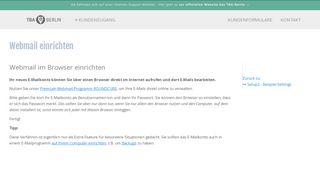 
                            9. IMAP - Webmail einrichten - TBA-Berlin