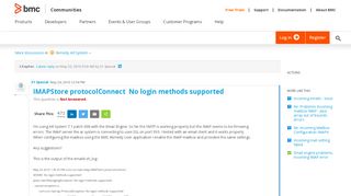 
                            9. IMAPStore protocolConnect No login methods sup... | BMC ...
