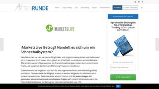 
                            5. iMarketsLive Betrug? Handelt es sich um ein Schneeballsystem ...