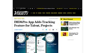 
                            12. IMDbPro App Adds Tracking Feature for Talent, Projects – Variety