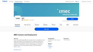 
                            9. IMEC Careers and Employment | Indeed.com