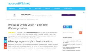 
                            8. iMessage Online Login - Sign in to iMessage online - accountWiki.net