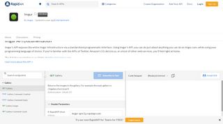 
                            7. Imgur API Documentation (imgur) | RapidAPI