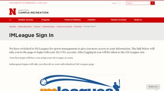 
                            5. IMLeague Sign In | Campus Recreation | Nebraska