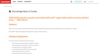 
                            6. IMM KVM remote console connection fails with 