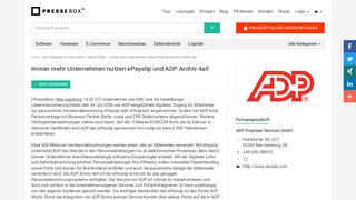 
                            8. Immer mehr Unternehmen nutzen ePayslip und ADP Archiv 4all - ADP ...