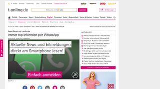 
                            9. Immer top informiert per WhatsApp von t-online.de