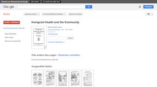 
                            11. Immigrant Health and the Community