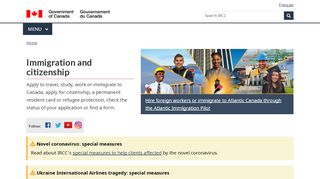 
                            2. Immigration and citizenship - Canada.ca